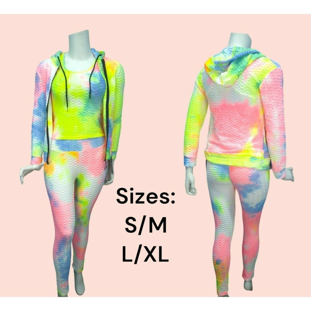 Women's Comfy 3 pc Tracksuit/Sweatsuit/Loungewear Set Size L/XL *stretchy*